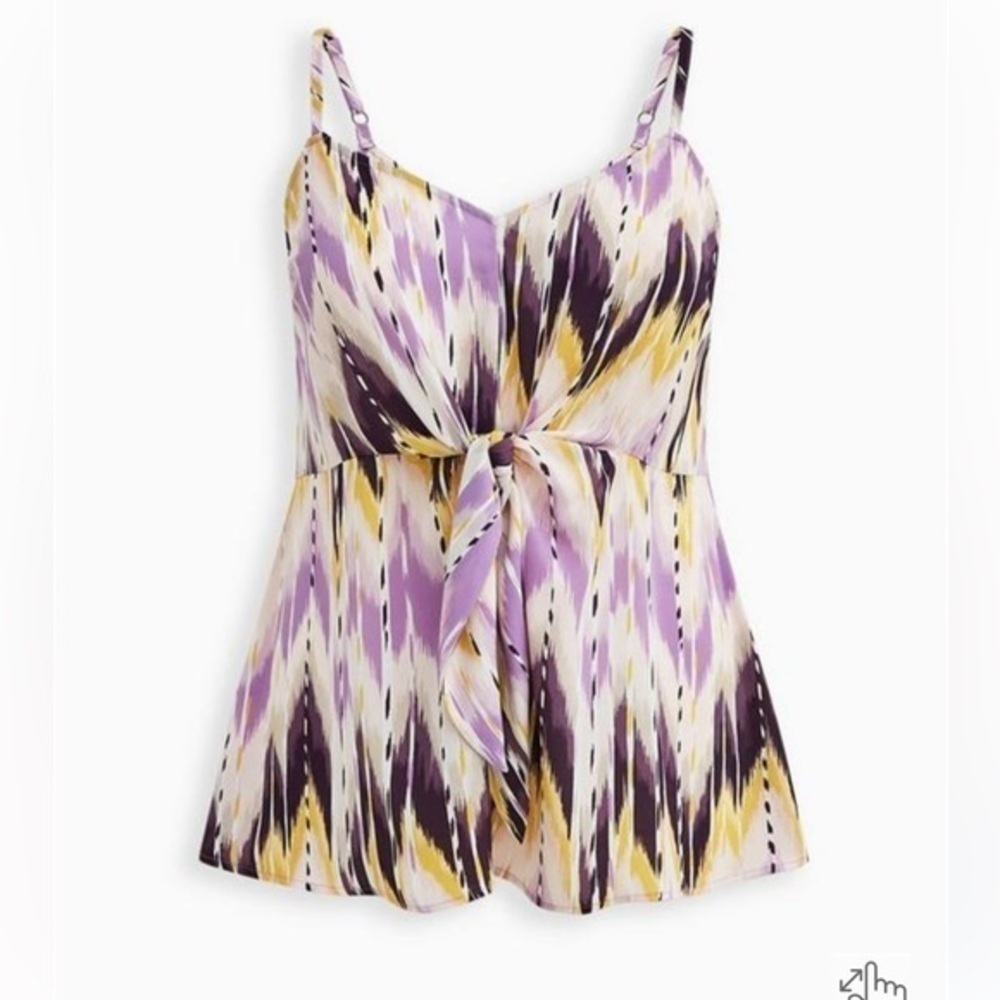 Torrid Peplum Georgette Tie-Front Cami NWT Sz 2X - Picture 3 of 9